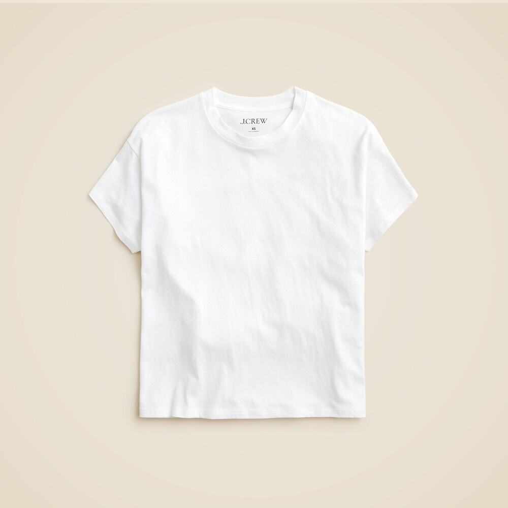 J. Crew Feather jersey cropped T-shirt